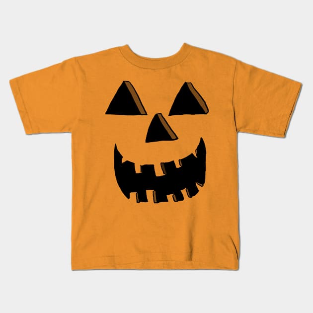 Jackolantern Face Kids T-Shirt by Eric03091978
